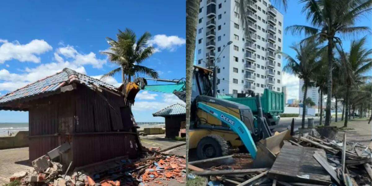 Prefeitura de Mongaguá afirma que as demolições serão realizadas sobre as estruturas que apresentam irregularidades