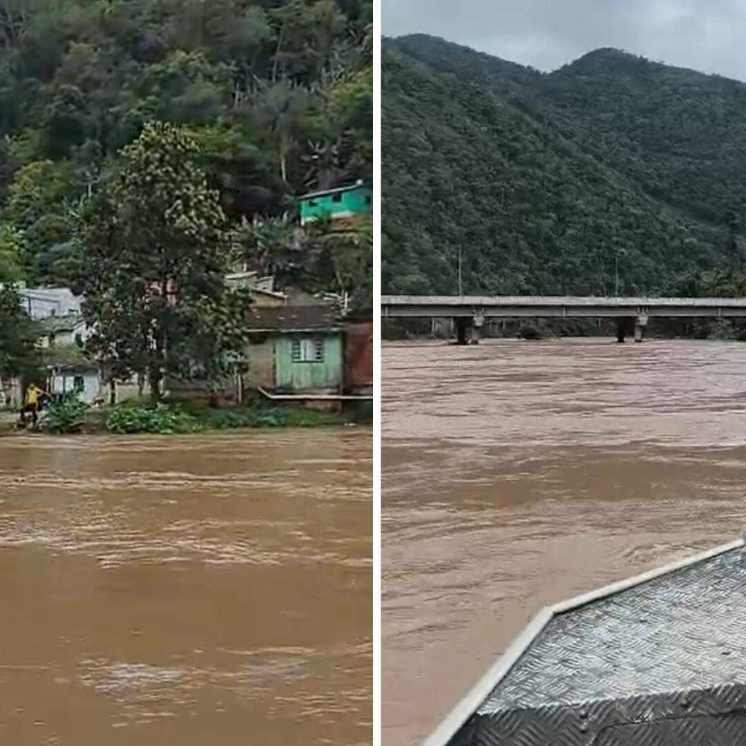 Nível do Rio Ribeira de Iguape atinge 7,5 metros. Nível considerado normal é de 3,5 metros