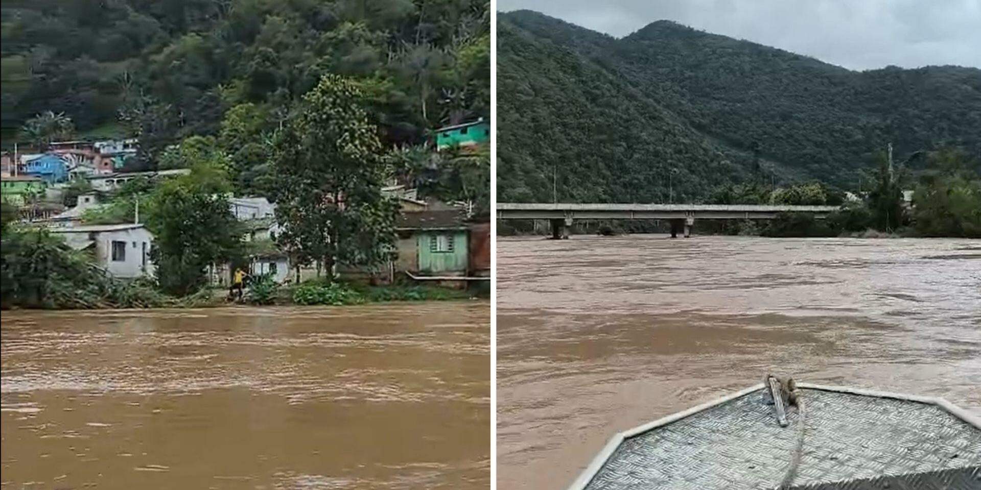 Nível do Rio Ribeira de Iguape atinge 7,5 metros. Nível considerado normal é de 3,5 metros