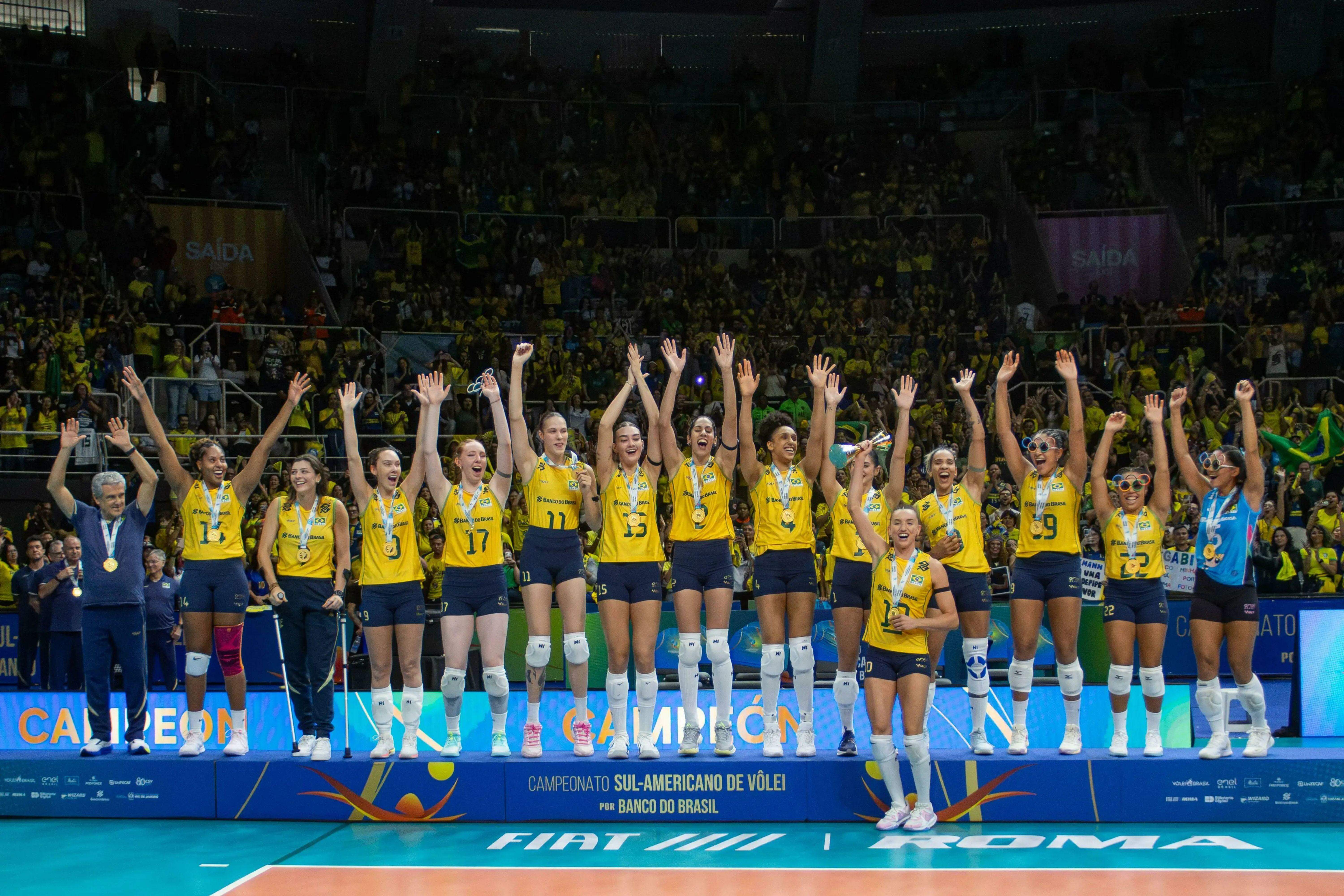 Brasil derrota a Argentina no Sul-Americano de Vôlei e garante vaga em Los Angeles 2028