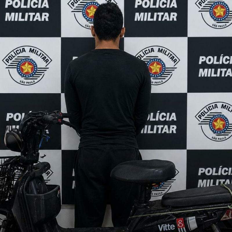 Assaltante foi preso em flagrante após roubo na Estrada dos Eucaliptos; bens da vítima foram recuperados