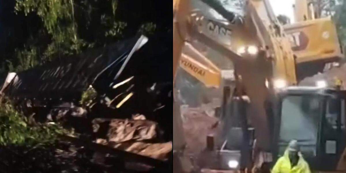 O impacto da queda desestabilizou o trem no momento em que ele trafegava pelo local