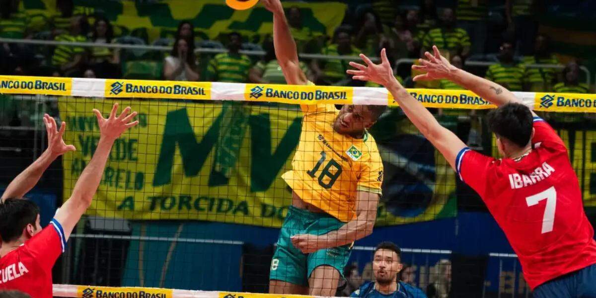Brasil vence Chile na estreia pelo Sul-Americano de vôlei masculino