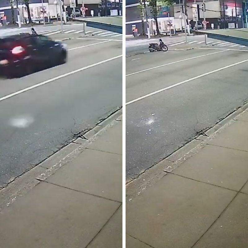 Garrafa foi atirada de janela de imóvel localizada na Avenida Presidente Wilson