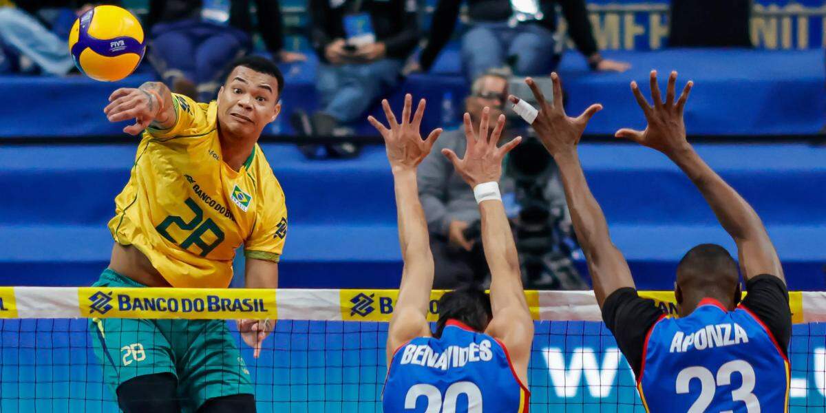 Brasil bate Colômbia e soma terceira vitória consecutiva no Sul-Americano Masculino de Vôlei