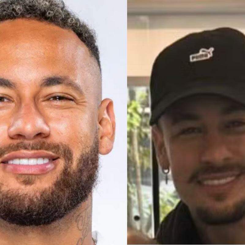 Neymar foi fotografado ao lado de um fã e seu novo visual deu o que falar nas redes sociais