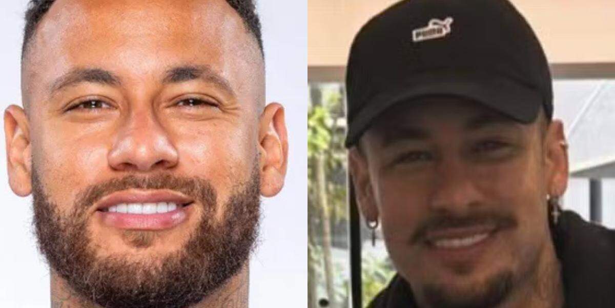 Neymar foi fotografado ao lado de um fã e seu novo visual deu o que falar nas redes sociais