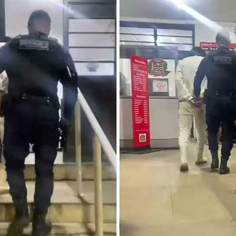 Homem foi levado para a Delegacia Sede de Guarujá
