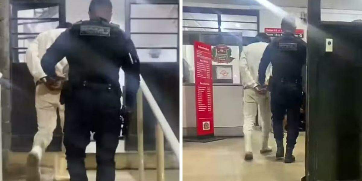 Homem foi levado para a Delegacia Sede de Guarujá