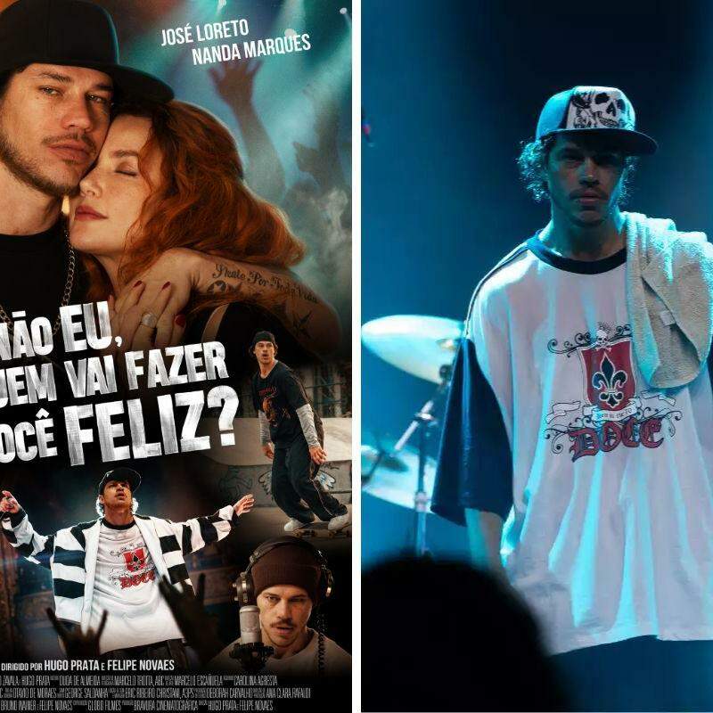 Cartaz (à esquerda) foi divulgado nesta terça-feira pela produtora do filme
