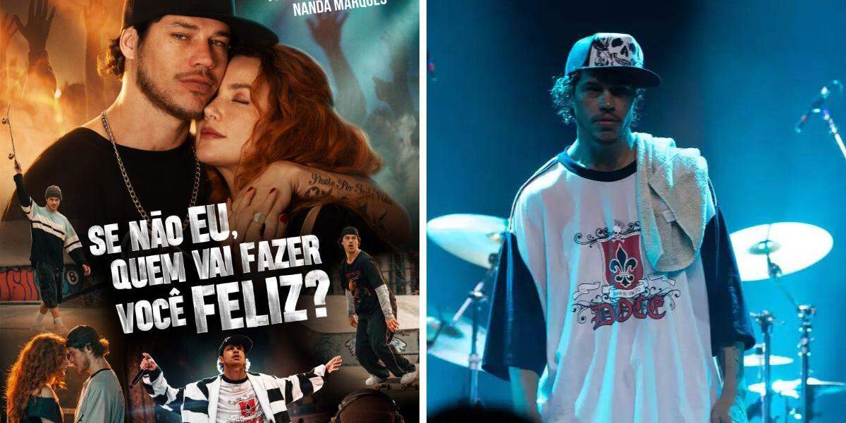Cartaz (à esquerda) foi divulgado nesta terça-feira pela produtora do filme