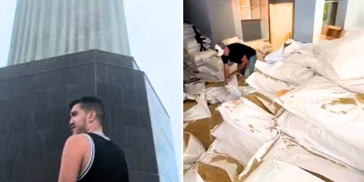 O iraniano Nima Kenareifard e o carregamento com cerca de 180 kg de café com drogas em Santos