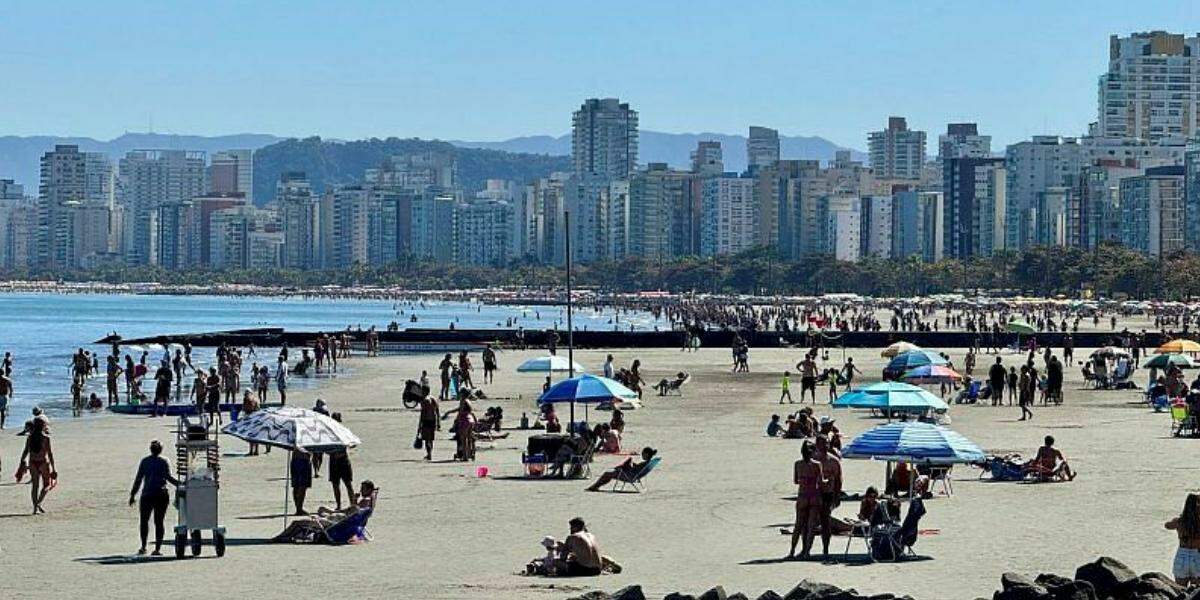 Expectativa é de excesso de calor na Baixada Santista e no resto do litoral de São Paulo entre novembro e dezembro, segundo o Climatempo