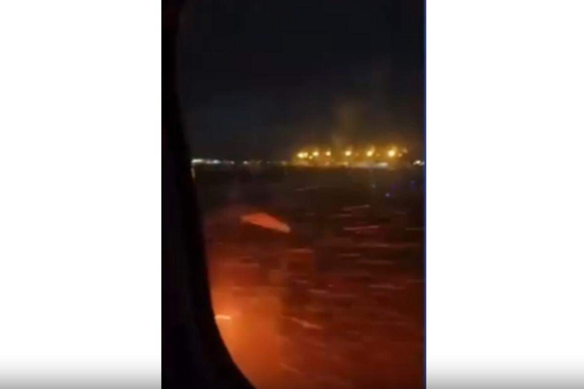 Avião pega fogo durante decolagem e fecha Aeroporto de Goiânia