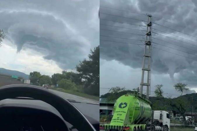 Suposta formação de tornado em Cubatão viralizou