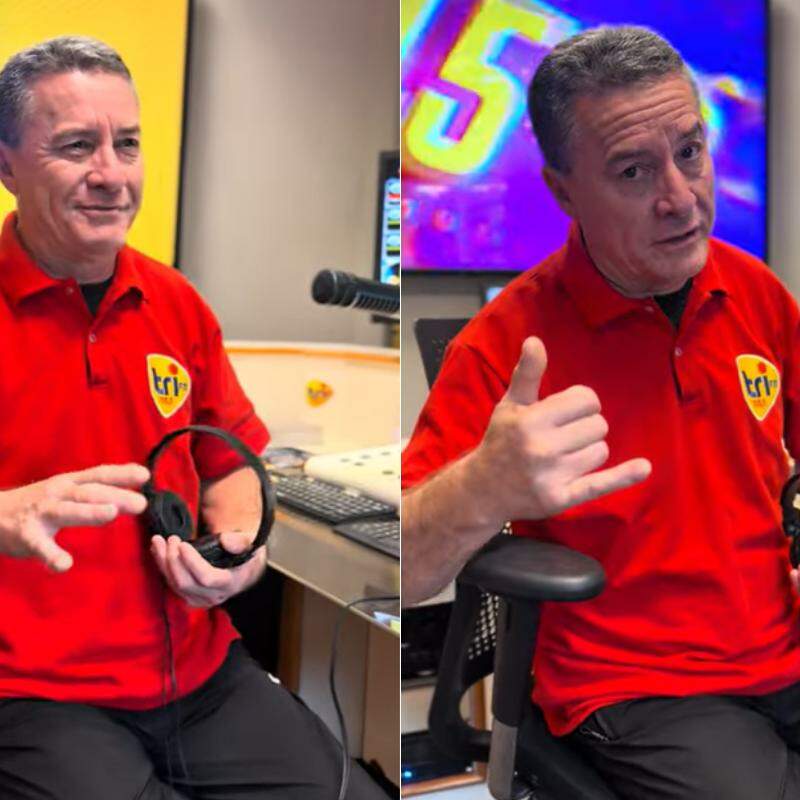 Locutor Roque Vieira relembra situação inusitada quando esteve ao vivo na Tri FM