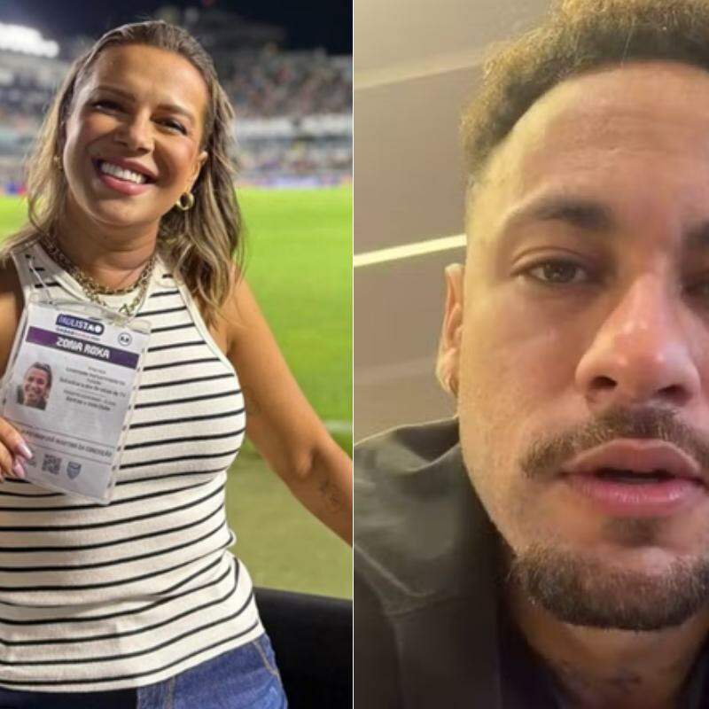 Naty Potira (à esq.) luta contra o câncer e recebeu apoio de Neymar em vídeo (à dir.)