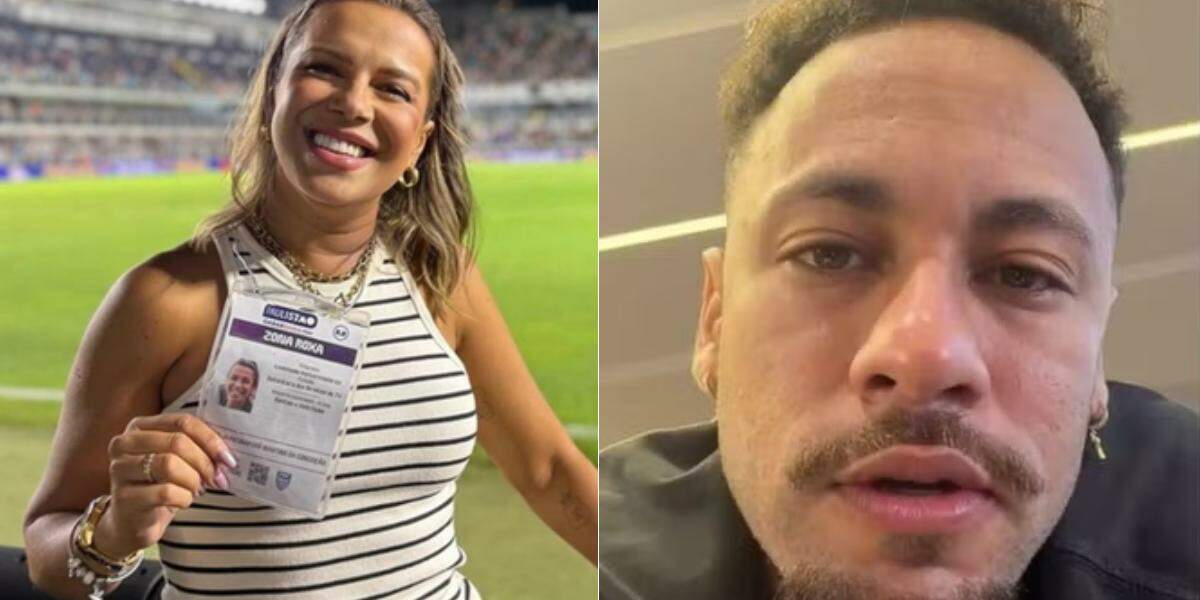 Naty Potira (à esq.) luta contra o câncer e recebeu apoio de Neymar em vídeo (à dir.)
