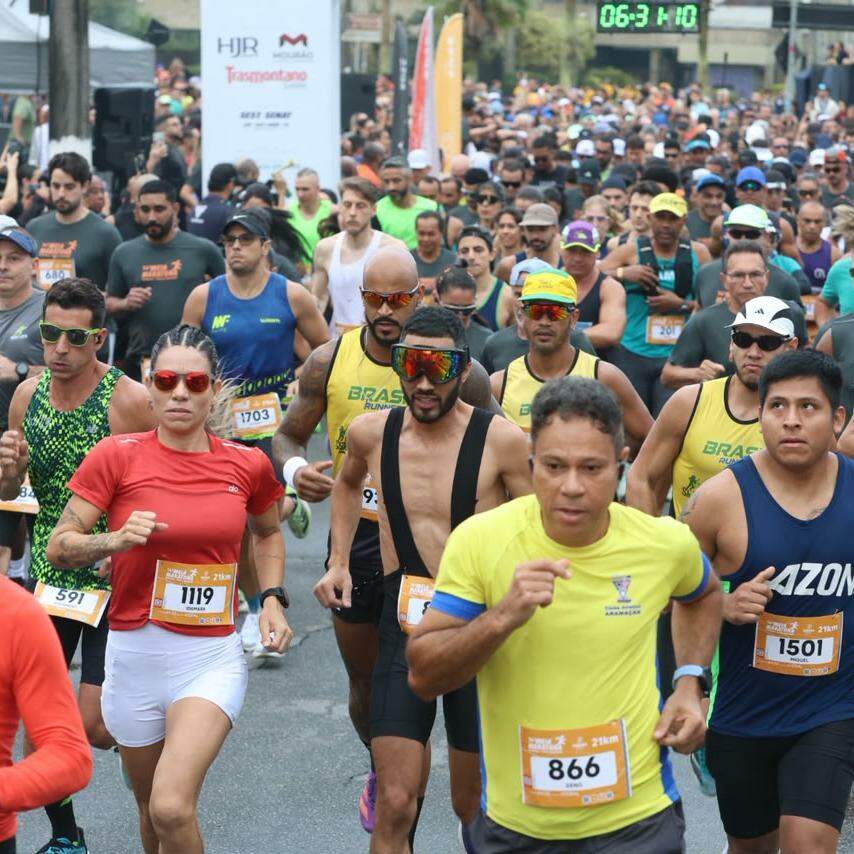 Meia Maratona Tribuna Praia Grande foi disputada neste domingo (27)