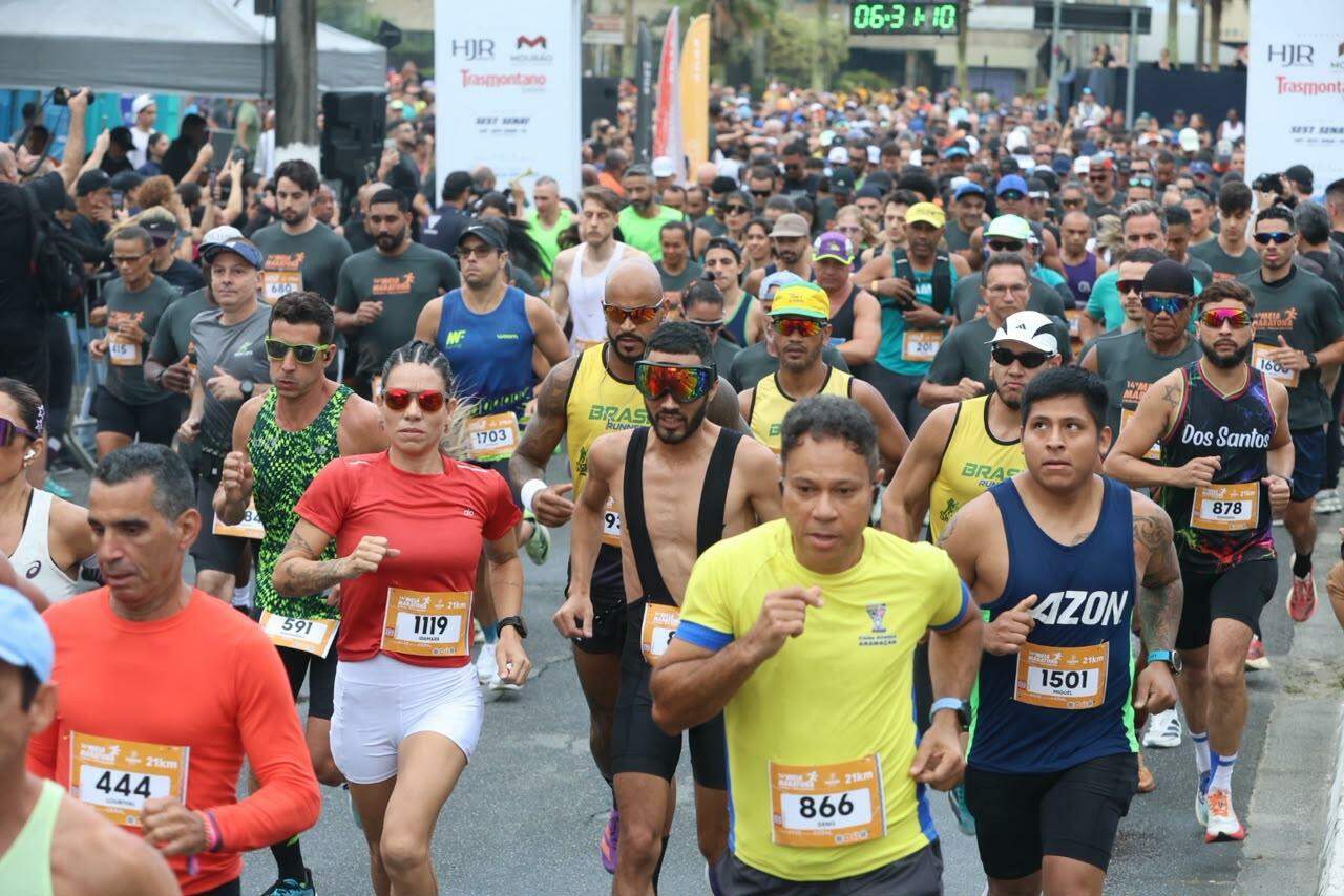 Meia Maratona Tribuna Praia Grande foi disputada neste domingo (27)