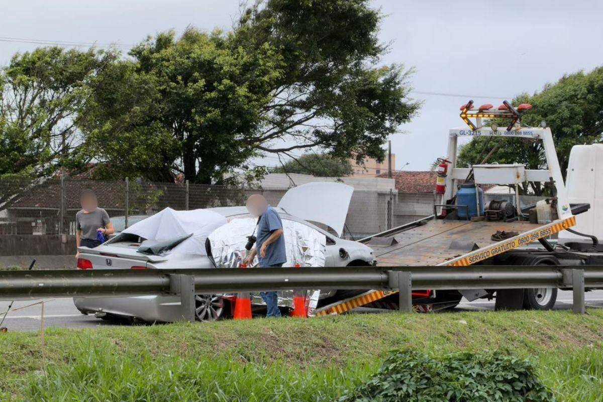 Acidente aconteceu no km 312 da Rodovia Padre Manoel da Nóbrega, sentido litoral, na altura de Mongaguá