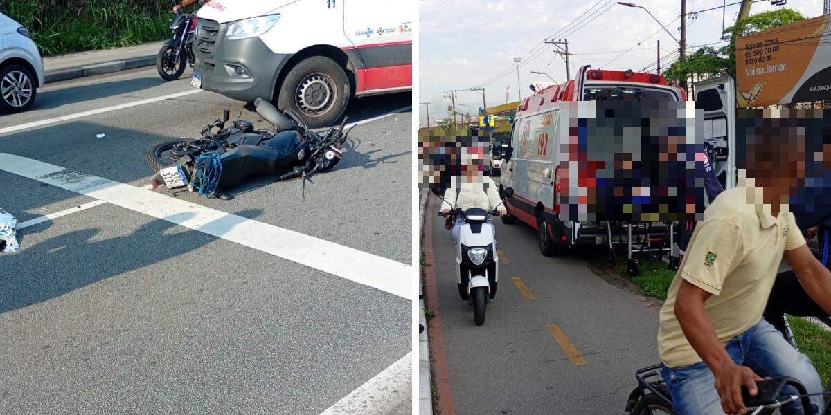 A colisão na entrada de Santos deixou uma pessoa morta e outra ferida, além de travar o trânsito local