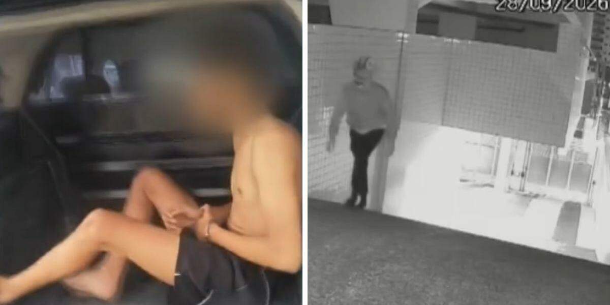 Jovem foi detido após furtar Nissan Kicks e uma moto Kawasaki de um prédio de alto padrão em Praia Grande