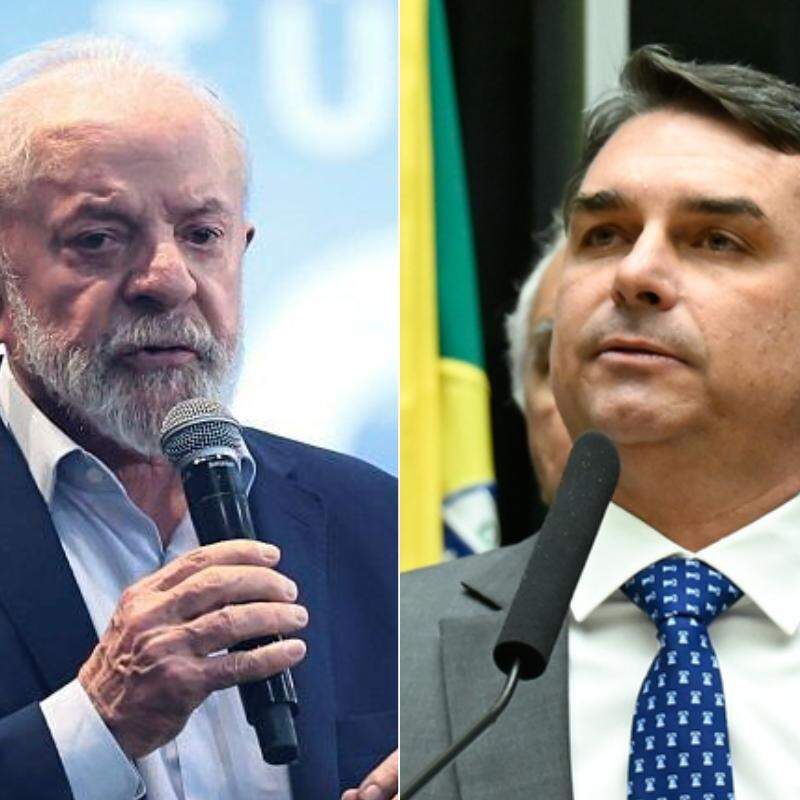 Lula (PT, à esquerda) e Flávio (PL, à direita) vão para o segundo turno na disputa da Presidência da República