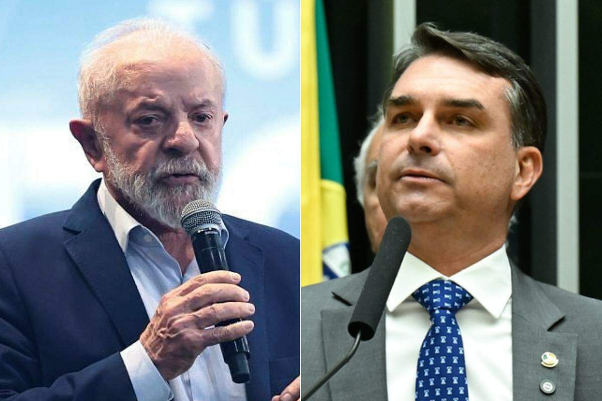 Lula (PT, à esquerda) e Flávio (PL, à direita) vão para o segundo turno na disputa da Presidência da República
