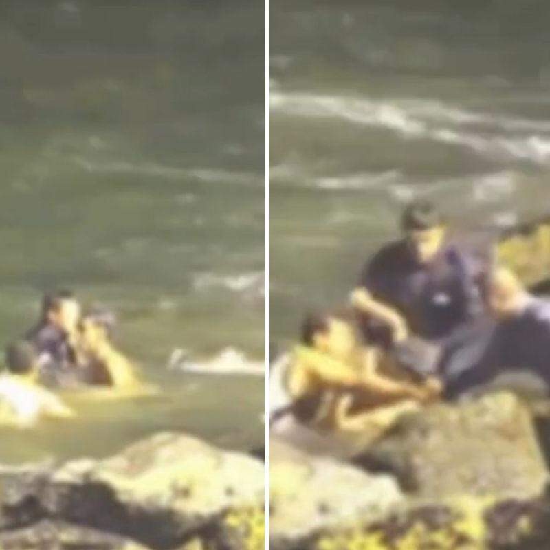 Homem se afogava próximo ao Novo Quebra-Mar, em Santos, quando foi salvo por um policial militar