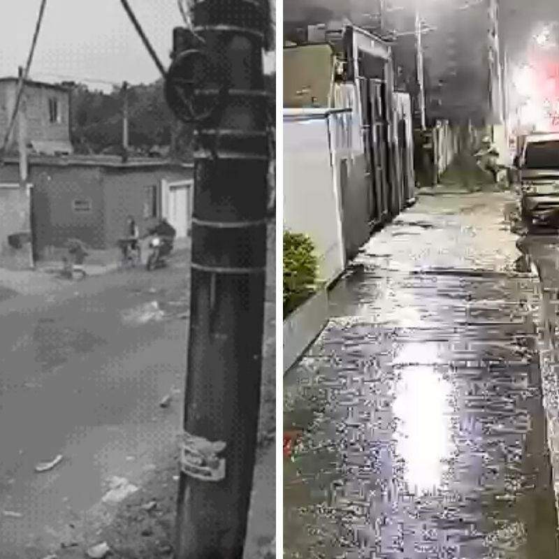 Câmeras de monitoramento flagraram o momento das importunações