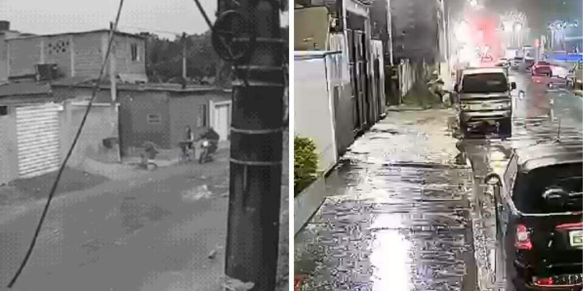 Câmeras de monitoramento flagraram o momento das importunações em Guarujá