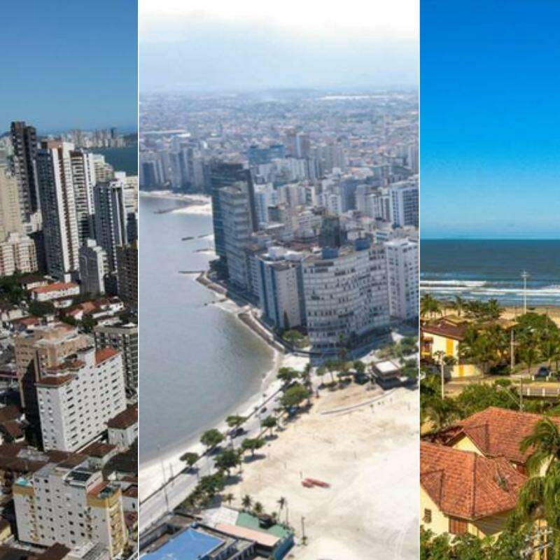 Apostas de Santos (esq.), São Vicente (centro) e Bertioga (dir.) foram premiadas na Mega-Sena nesta quinta-feira (1º)