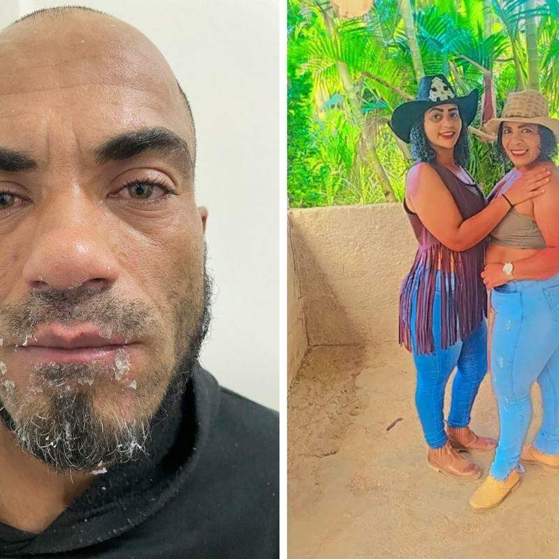 Aroldo Pereira de Lima foi preso em Pariquera-Açu após assassinar com golpes de machado a esposa, Lucimara Lopes Siqueira e a enteada, Tamiris Siqueira Ribeiro, em Jacupiranga. Ele foi encontrado com cola na região da boca e do nariz