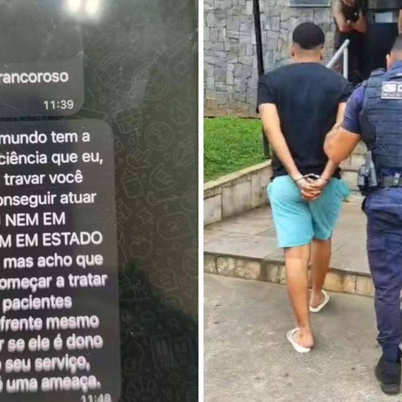 Homem mandou mensagem pelo WhatsApp ameaçando o médico