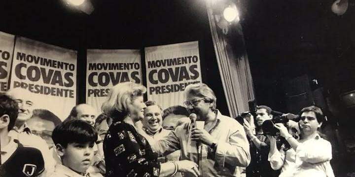 Mário Covas em campanha, em 1989