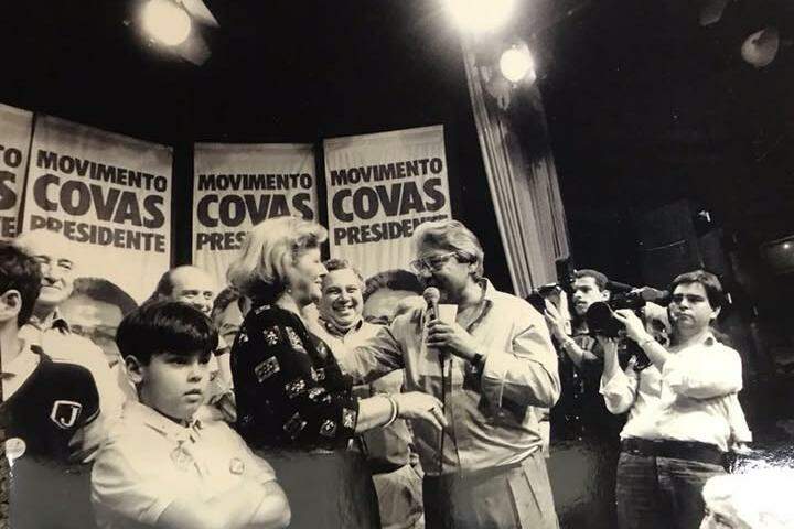 Mário Covas em campanha, em 1989