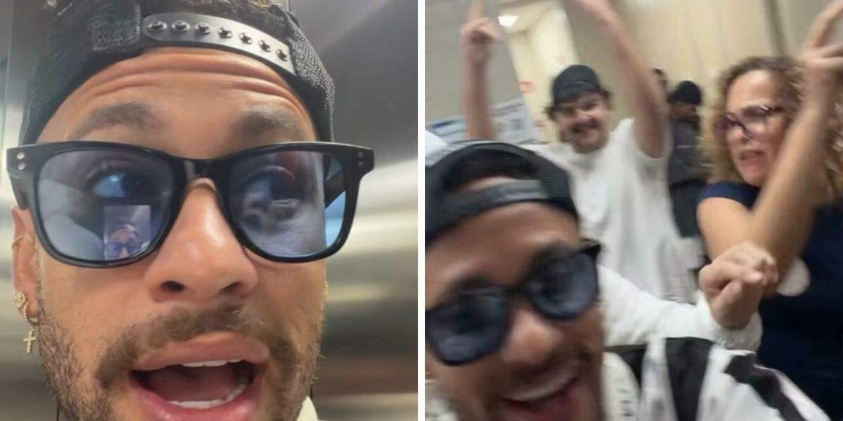 Neymar atraiu fãs e eleitores na saída do Colégio Jean Piaget, em Santos