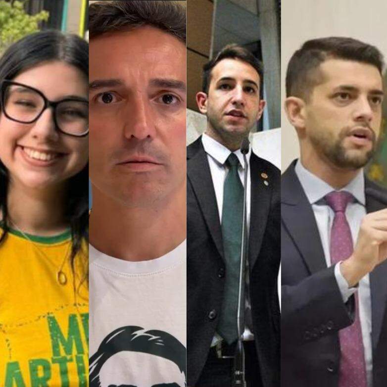 Os seis deputados estaduais da Baixada Santista eleitos: Eduarda Campopiano, Paulo Mansur, Tenente Coimbra, Caio França, Solange Freitas e Débora Camilo