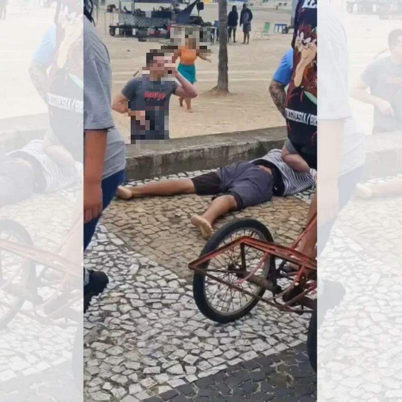 O criminoso foi capturado por policiais à paisana no calçadão em Praia Grande