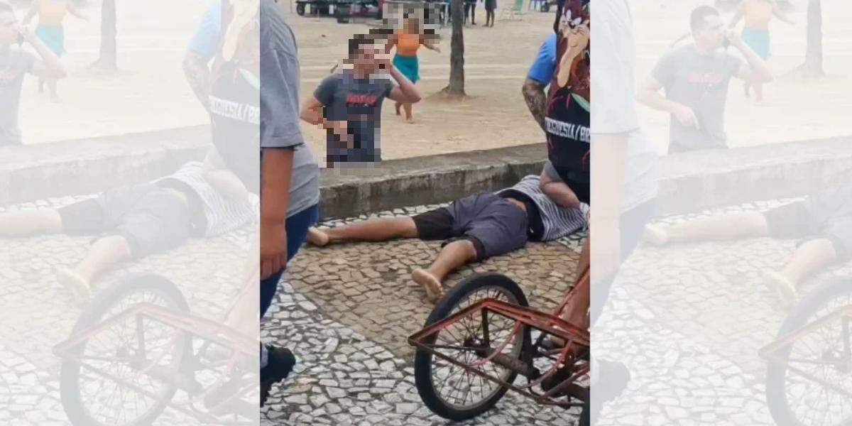 O criminoso foi capturado por policiais à paisana no calçadão em Praia Grande