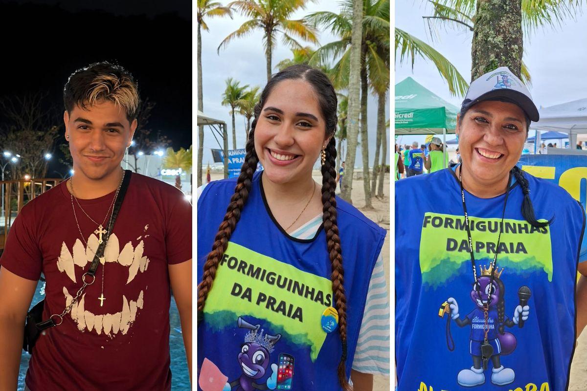Matheus Sousa Oliveira (à esquerda). Pietra Campos (ao centro). Alessandra Campos (à direita)