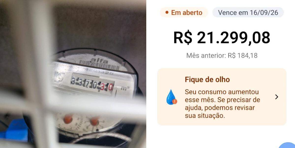 Conta de água de morador de Santos subiu 11.464% de um mês para o outro