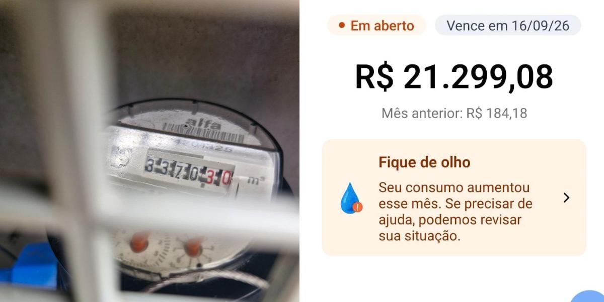 Conta de água de morador de Santos subiu 11.464% de um mês para o outro