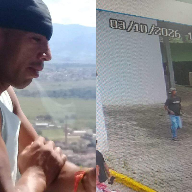A última aparição de Devanildo foi registrada pelas câmeras de segurança do centro de Itariri