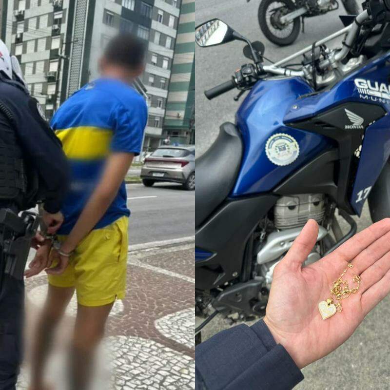 Adolescente foi preso e corrente foi devolvida à vítima