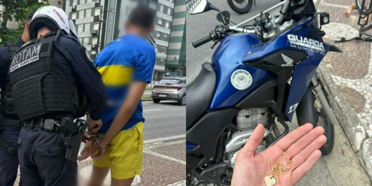 Adolescente foi preso e corrente foi devolvida à vítima