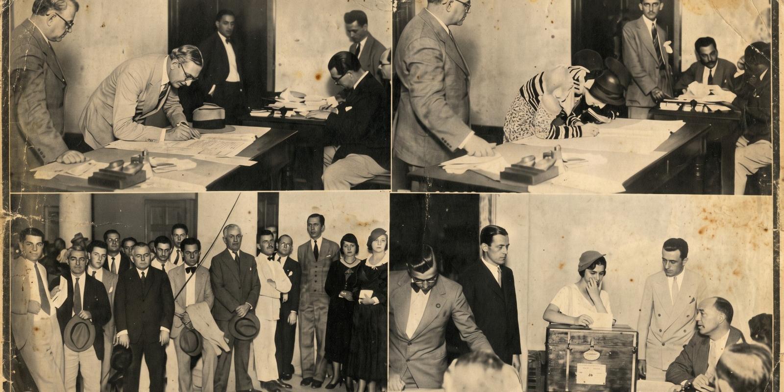 Na eleição de 1933, A Tribuna registrou que o “elemento feminino compareceu em grande número” e publicou fotos de mulheres santistas que foram votar