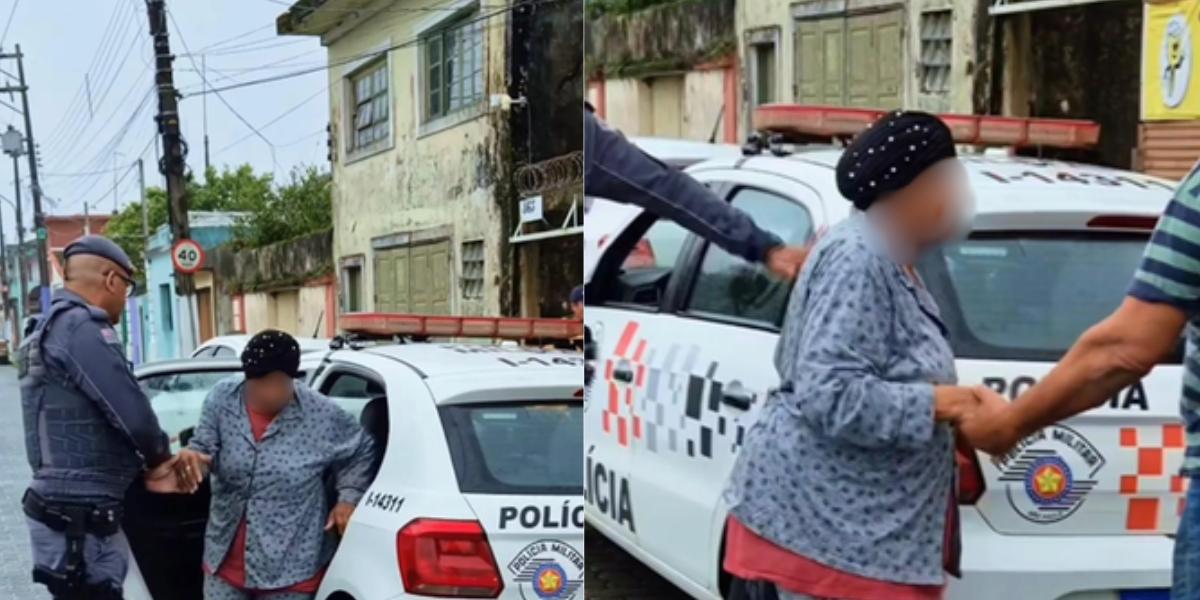 Durante o trajeto com os policiais, a idosa conseguiu reconhecer a fachada de sua residência