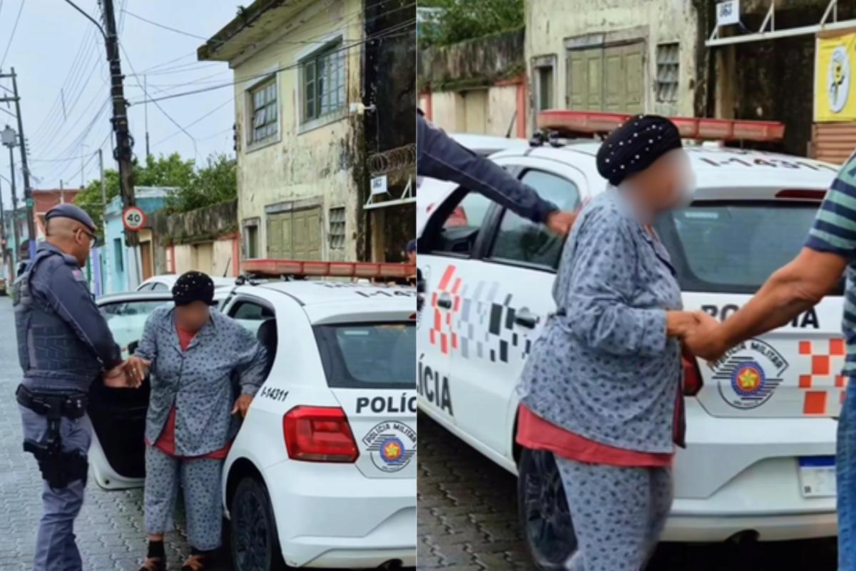 Durante o trajeto com os policiais, a idosa conseguiu reconhecer a fachada de sua residência
